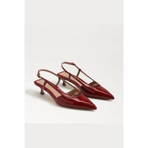 NEW SAM EDELMAN women toni slingback kitten heel in scarlet patent